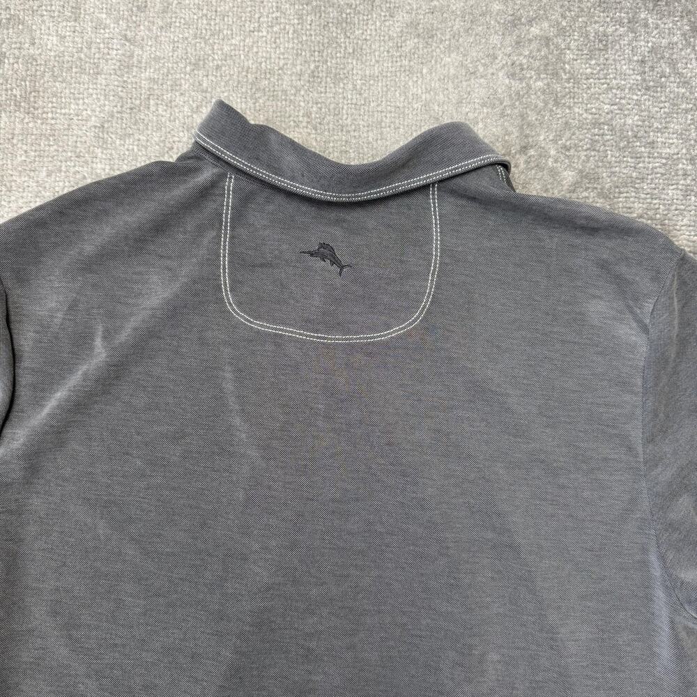 Tommy Bahama Polo Shirt Mens XL Gray TENCEL Lyocell Blend Short Sleeve Casual - Picture 9 of 9